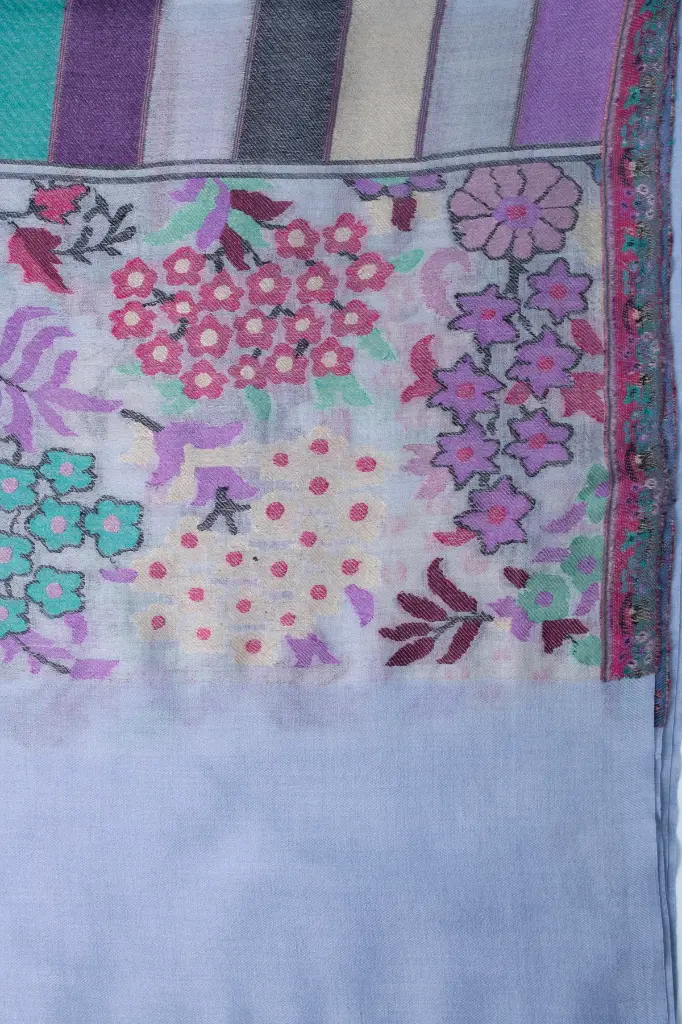 Vira Cashmere Fine Wool Kani Border Stole, size-70x200cm (5).webp