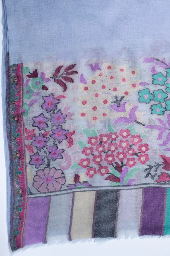 Vira Cashmere Fine Wool Kani Border Stole, size-70x200cm (4).webp