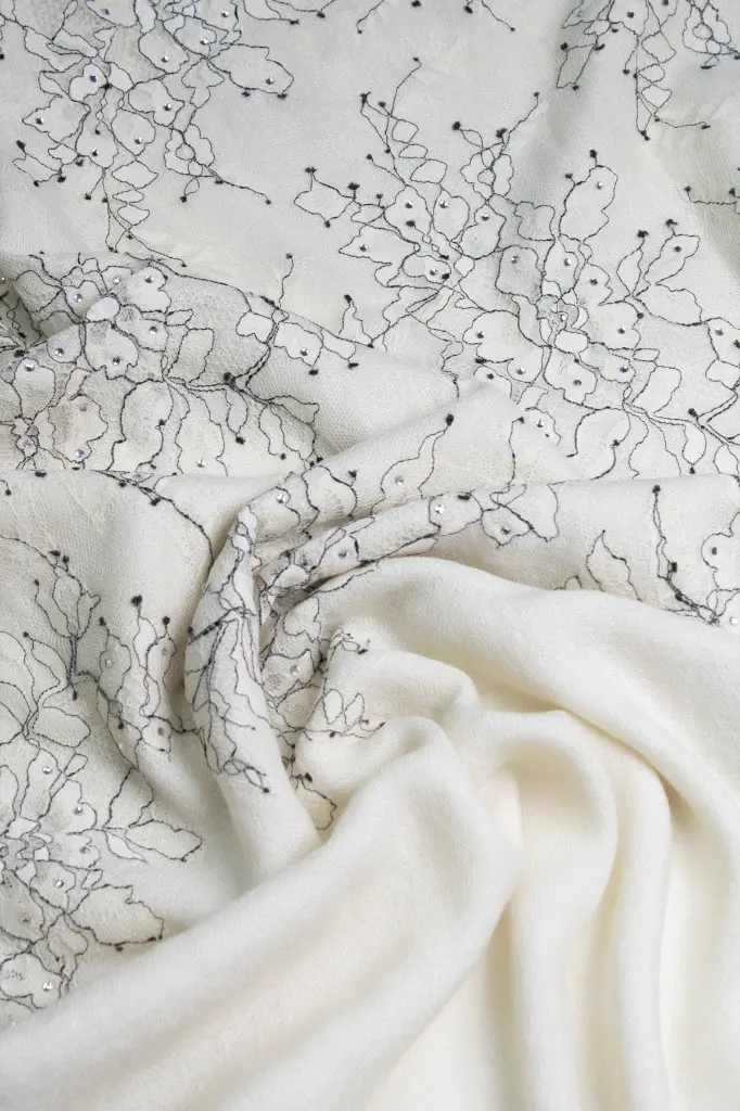 Vira Cashmere Fine Wool Stole 70x200cm – French Lace Border-5.webp