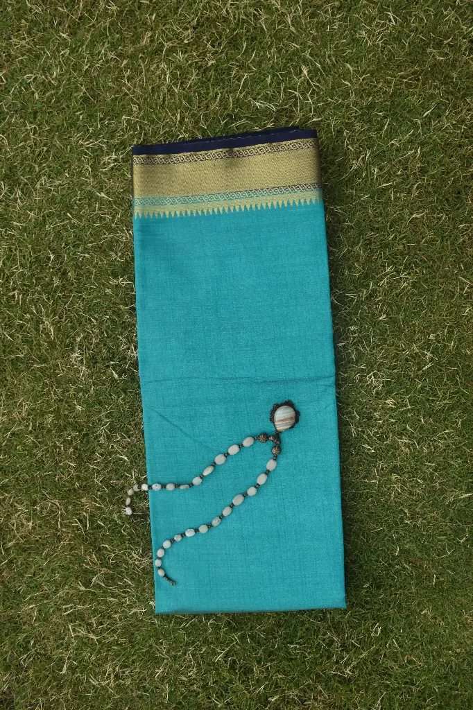 Buy  Cotton Silk Saree with Border & Blouse – Multiple Colors Available | VICSRBR05
