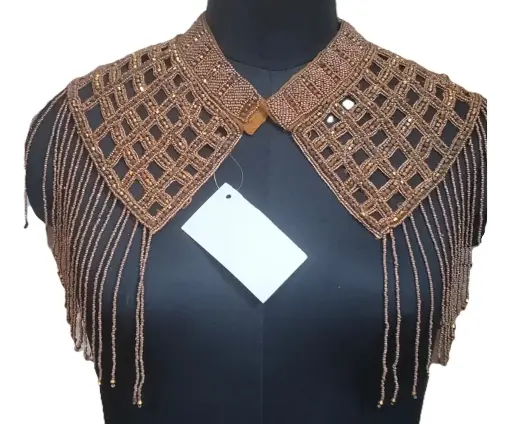 Buy Beaded Shoulder Cape – Stylish Fashion Accessory for Sarees & Gowns | VICBDCAP03