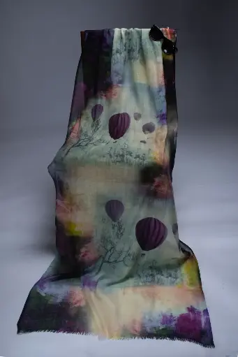 [VIC-CSW-DP07-70200] VIC Cashmere Silk Wool Digital Print Stole – Size 70x200 cm | Luxury Designer Stole | Code: VIC-CSW-DP07-70200